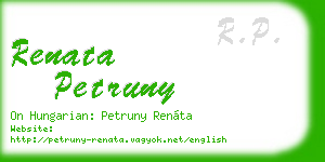 renata petruny business card